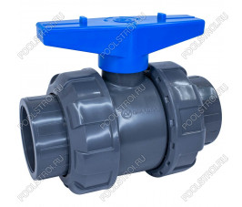 Кран шаровый d40 (уплотнение TPV, остальное EPDM) с муфтовым окончанием AQUAVIVA Кран шаровый d40 (уплотнение TPV, остальное EPDM) с муфтовым окончанием AQUAVIVA