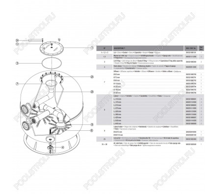 Фильтр Hayward Artic HCFA40752LVA Laminated (D1050)