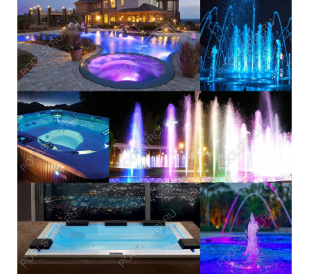 Прожектор светодиодный Aquaviva AISI 316 HT201S 546LED 33 Вт RGB + закладная