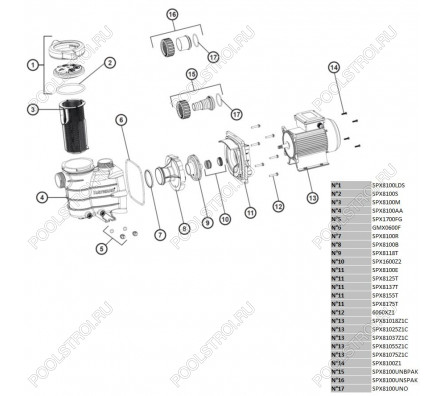 Фильтрационная установка Hayward PWL D611 81073 (14m3/h, верх)